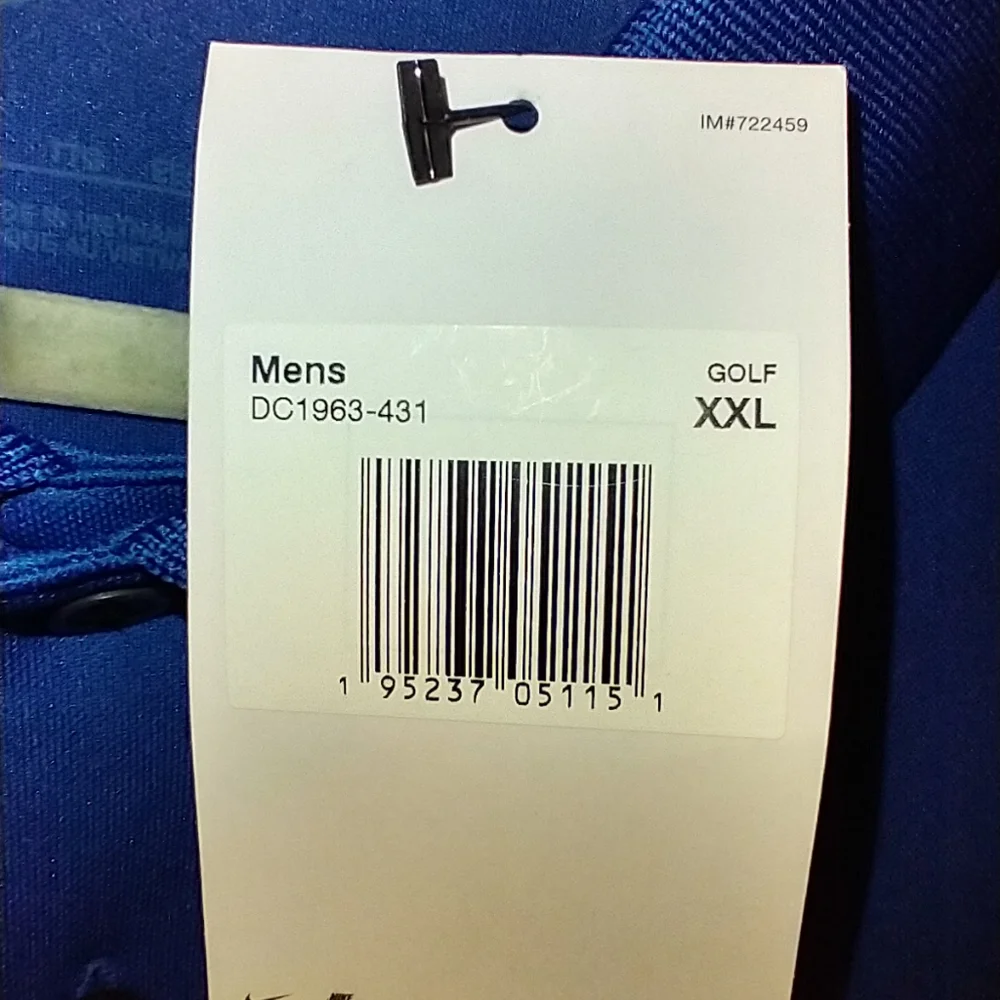 NWT Nike Blue Short Sleeve Polo Shirt Men's sz XXL